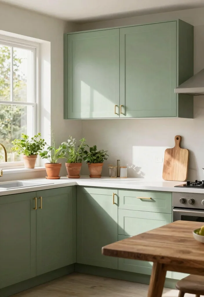 12 Kitchen Cabinet Paint Ideas for an Easy Refresh 1 12 Kitchen Cabinet Paint Ideas for an Easy Refresh 1. Soft Sage Green Natures Embrace 0
