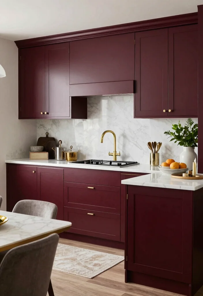 12 Kitchen Cabinet Paint Ideas for an Easy Refresh 52 12 Kitchen Cabinet Paint Ideas for an Easy Refresh 12. Rich Burgundy Luxurious and Inviting 0