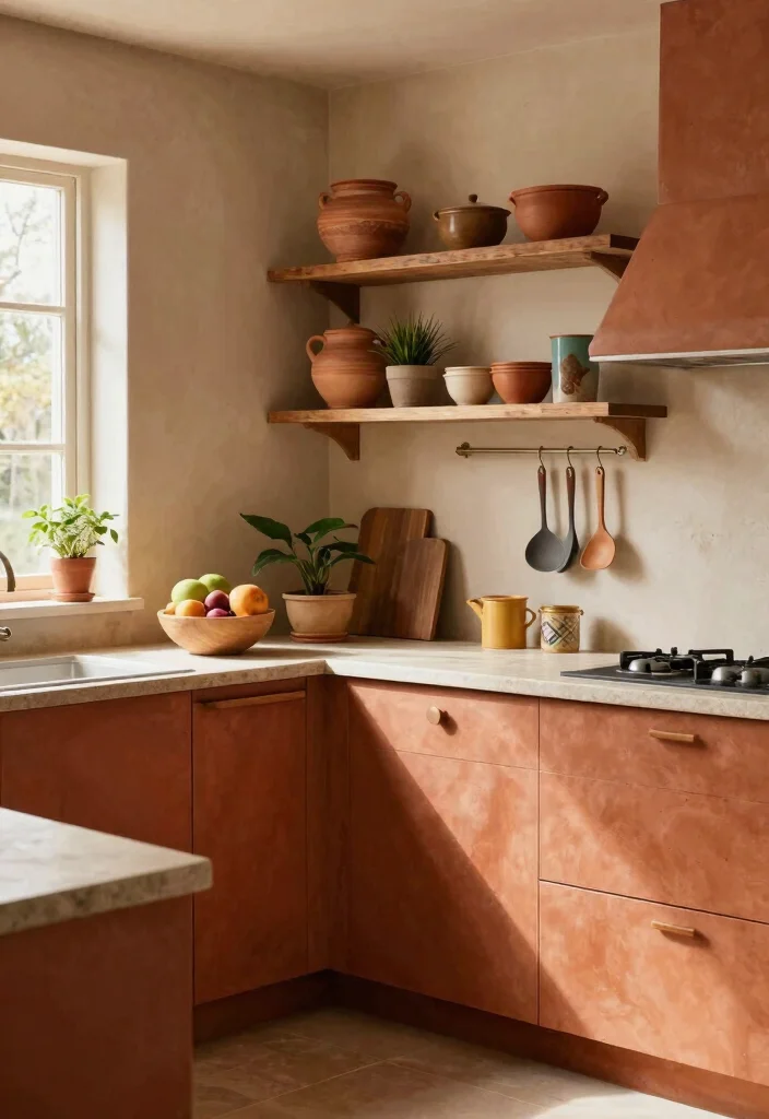 12 Kitchen Cabinet Paint Ideas for an Easy Refresh 25 12 Kitchen Cabinet Paint Ideas for an Easy Refresh 5. Earthy Terracotta Warmth and Invigoration 0