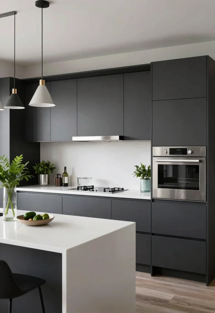 12 Kitchen Cabinet Paint Ideas for an Easy Refresh 39 12 Kitchen Cabinet Paint Ideas for an Easy Refresh 9. Bold Charcoal Modern and Edgy 0