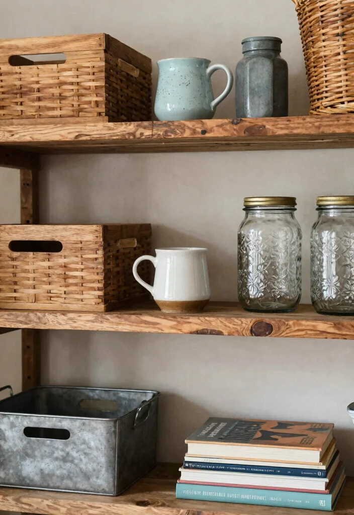 12 Kitchen Shelving Decor Ideas That Look Styled 1. Layered Textures 0