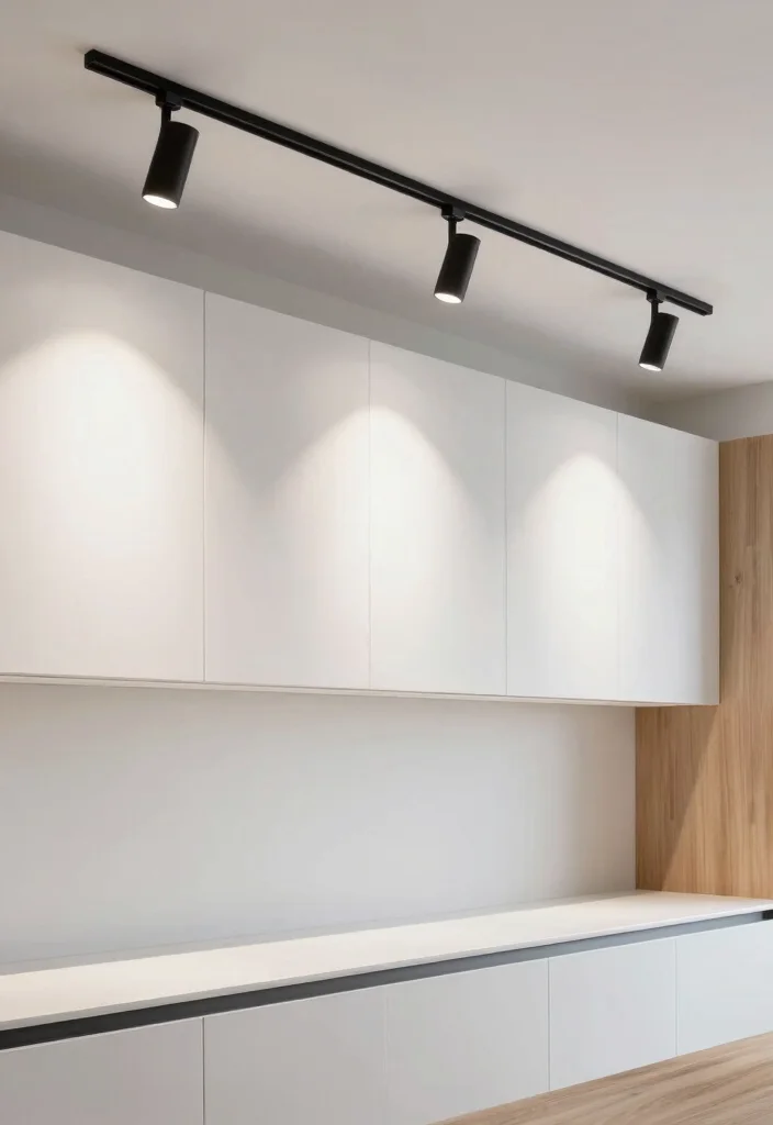 12 Kitchen Track Lighting Ideas for Modern Function 1. Sleek Minimalist Track Lighting 0