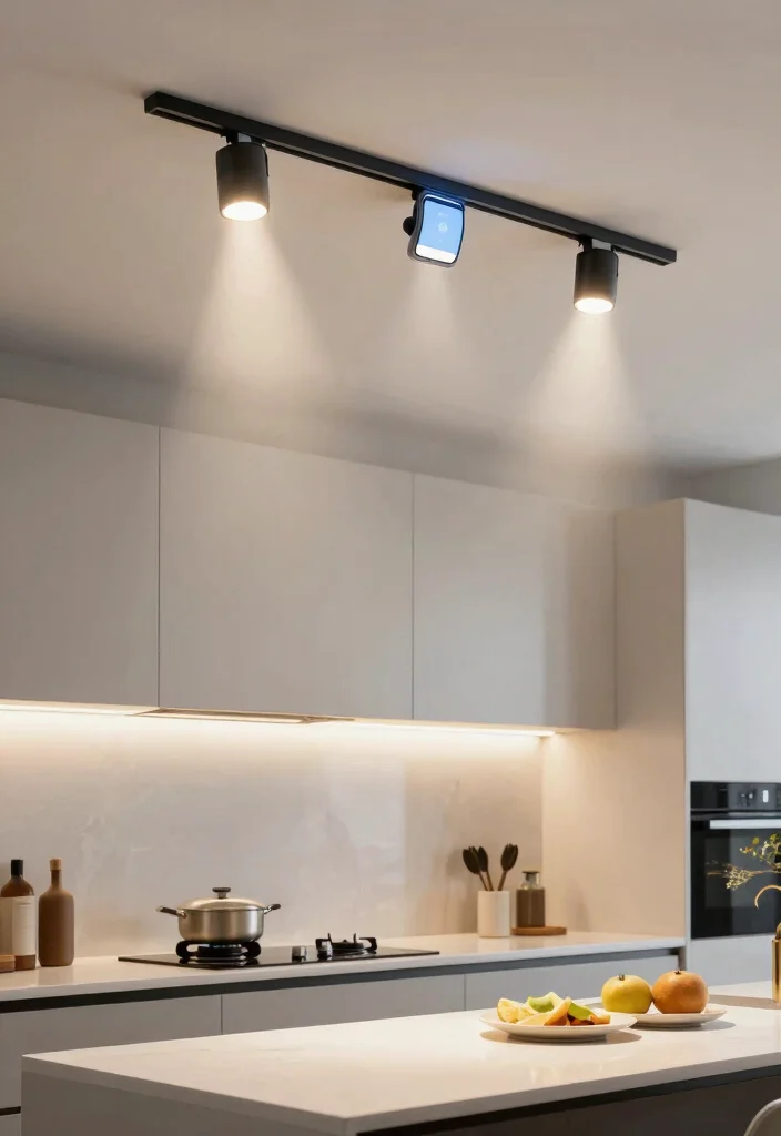 12 Kitchen Track Lighting Ideas for Modern Function 10. Energy Efficient Smart Lighting 0