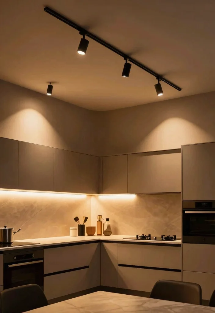 12 Kitchen Track Lighting Ideas for Modern Function 9. Artistic Track Configurations 0