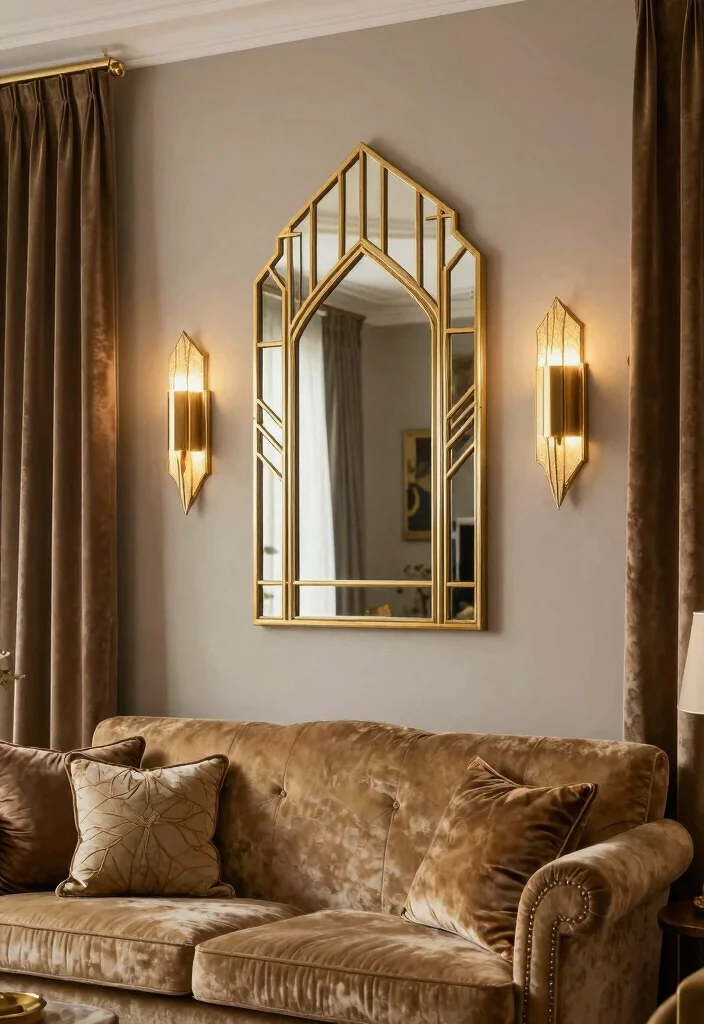 12 Living Room Wall Light Ideas for Soft Ambience 13 12 Living Room Wall Light Ideas for Soft Ambience 3. Art Deco Wall Fixtures 0