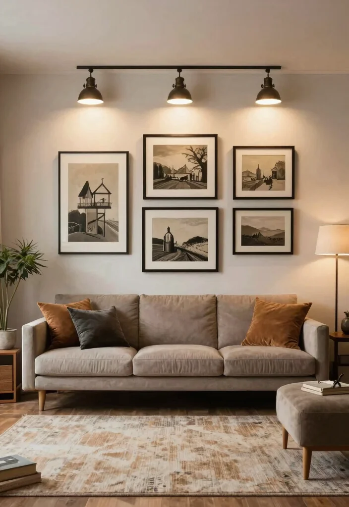 12 Living Room Wall Light Ideas for Soft Ambience 37 12 Living Room Wall Light Ideas for Soft Ambience 7. Vintage Picture Lights 0