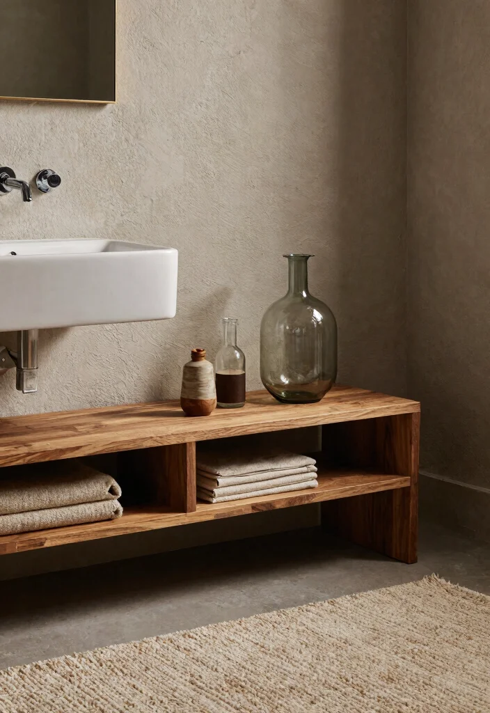 12 MCM Bathroom Ideas with Retro Modern Charm 12. Thoughtful Textures 0