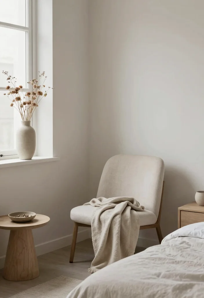 12 Minimalistic Bedroom Ideas for a Calm Clean Look 11. Neutral Accessories 0