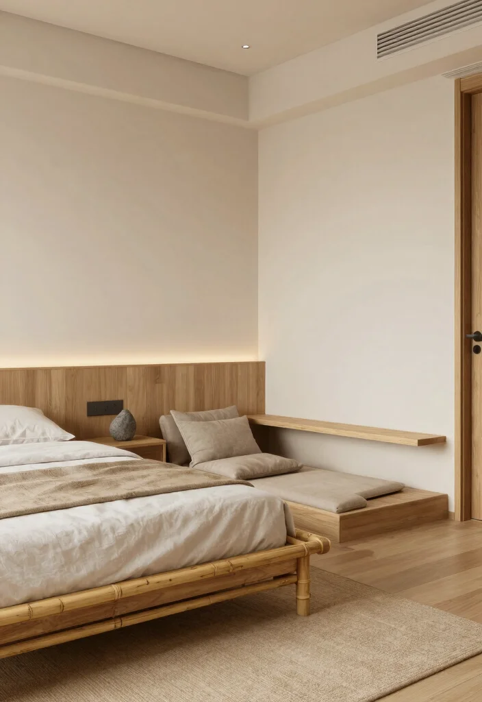12 Minimalistic Bedroom Ideas for a Calm Clean Look 12. Zen Inspired Decor 0