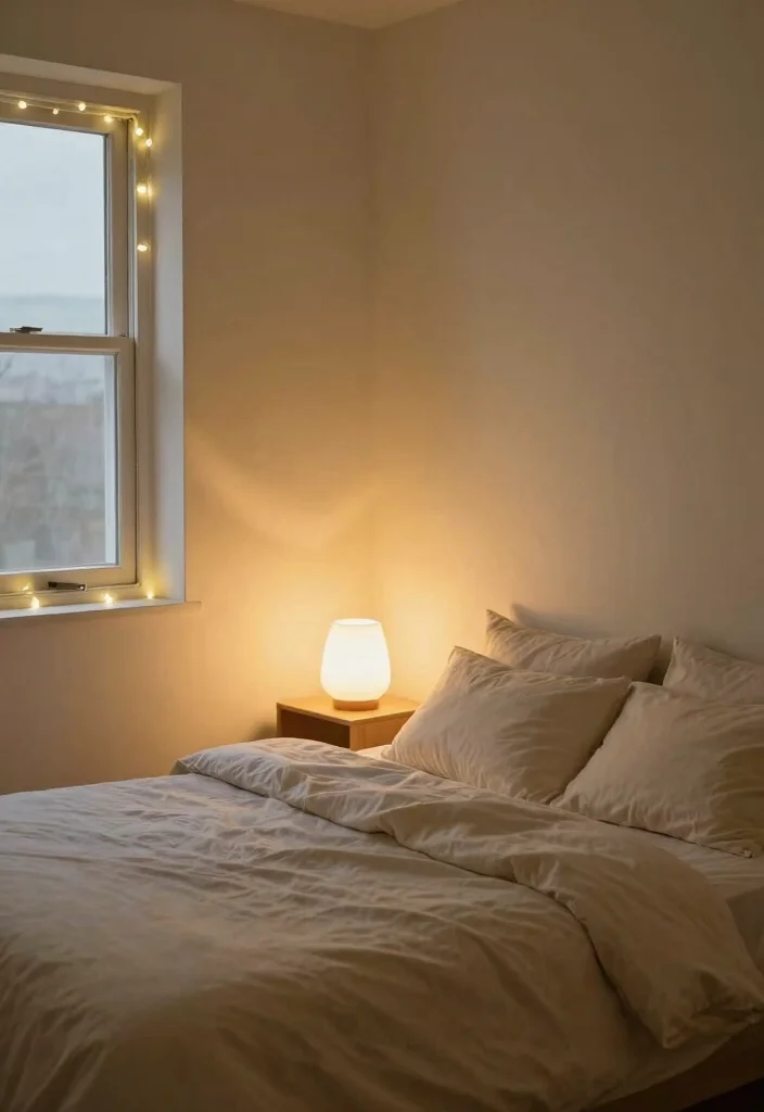 12 Minimalistic Bedroom Ideas for a Calm Clean Look 6. Soft Lighting 0