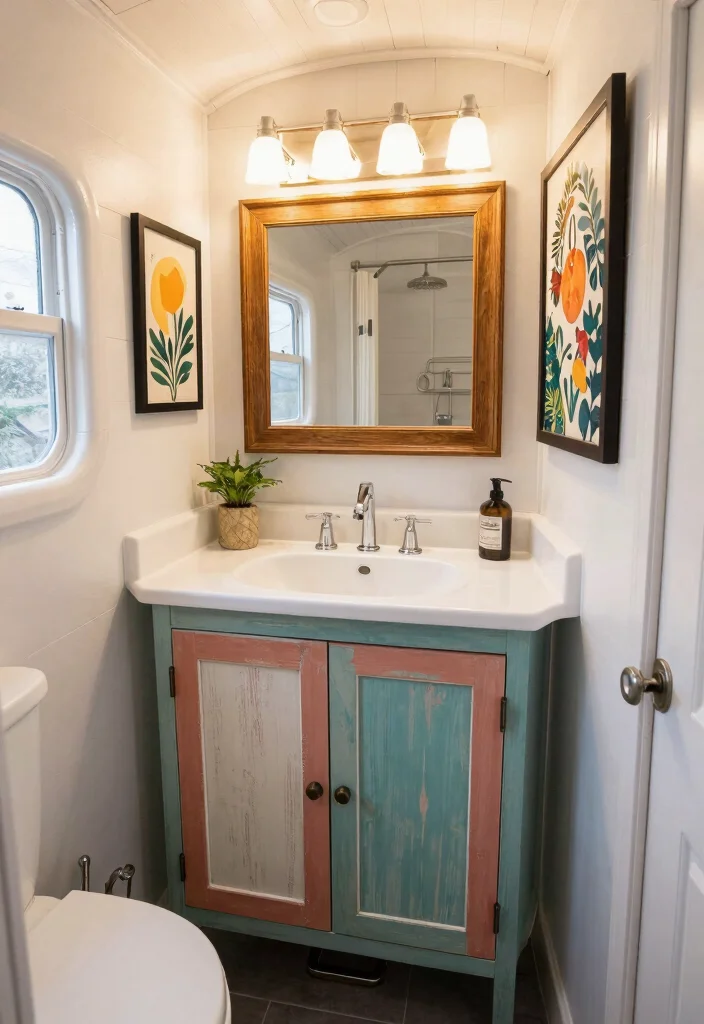12 Mobile Home Bathroom Ideas with Smart Space Planning 11. Budget Friendly Touches Upgrade with DIY 0 1