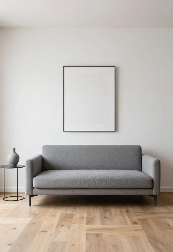 12 Modern Grey Couch Living Room Ideas That Feel Sleek 4. Minimalist Elegance 0