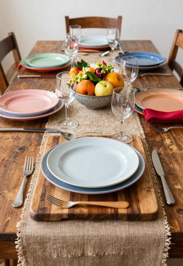 12 Pioneer Woman Kitchen Ideas with Cozy Color 10. Rustic Table Settings 0