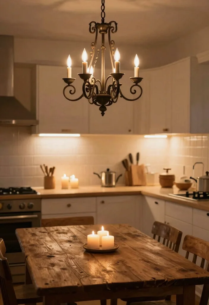 12 Pioneer Woman Kitchen Ideas with Cozy Color 7. Charming Lighting Fixtures 0