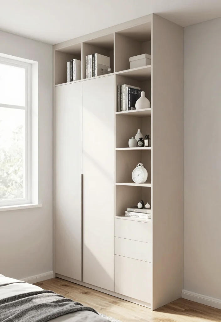12 Small Bedroom Wardrobe Ideas for Better Organization 7. Vertical Storage Solutions 0