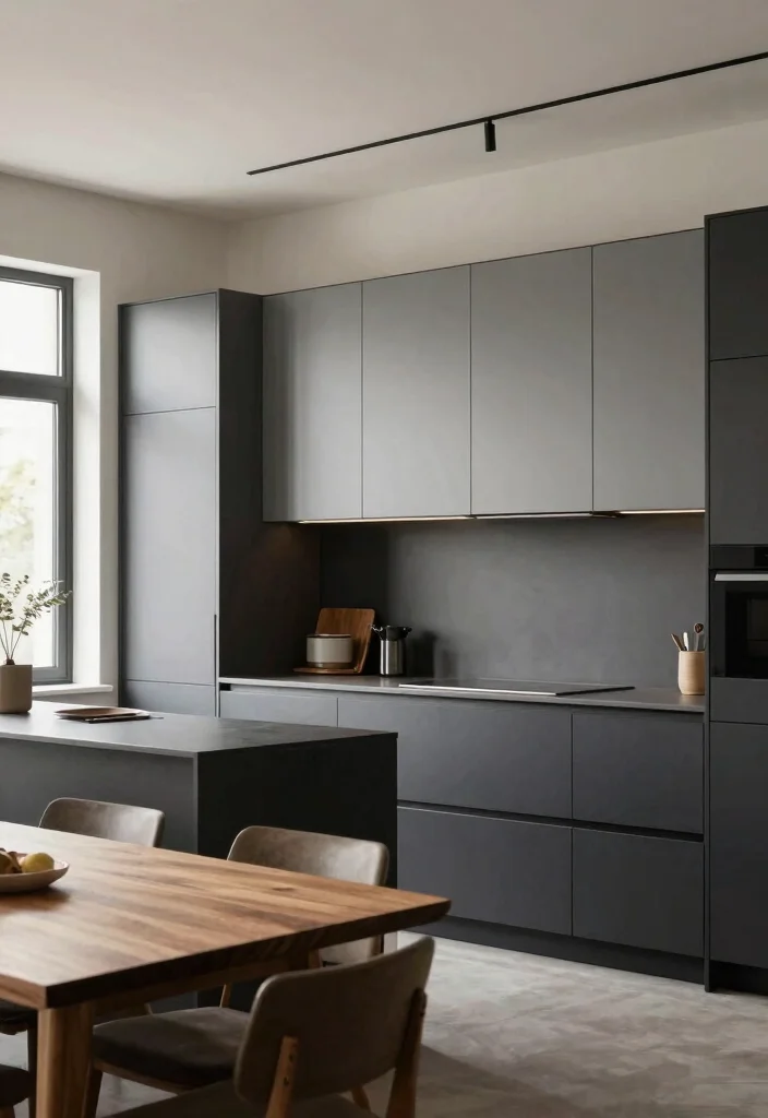 12 Two Tone Kitchen Cabinet Color Ideas That Work 2. Soft Gray and Deep Charcoal 0