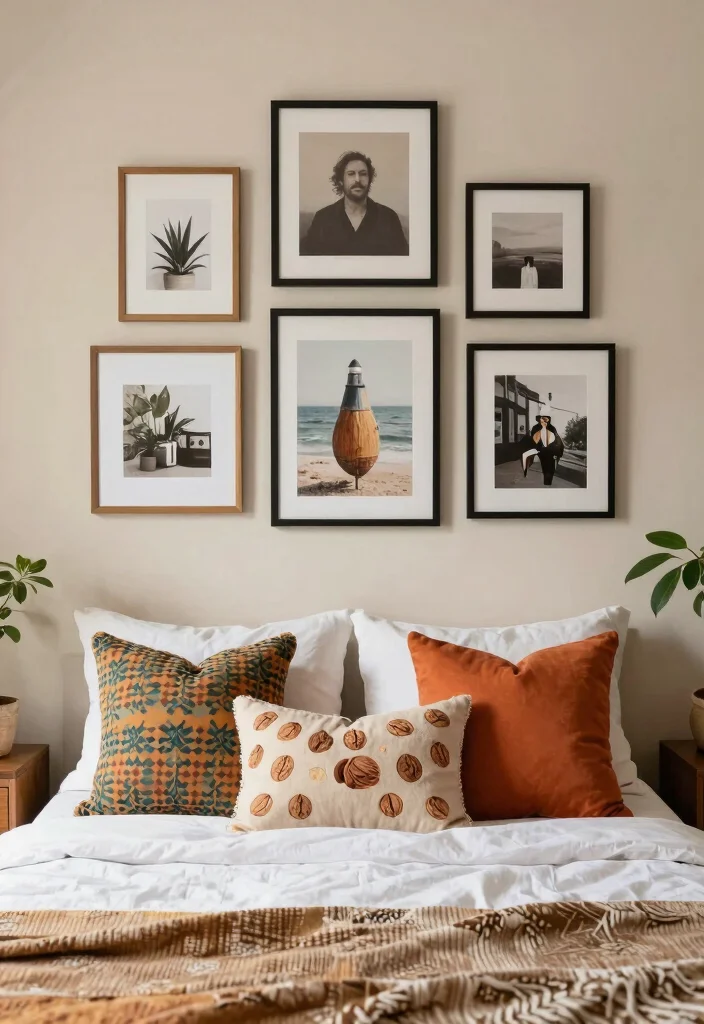 12 Walnut Bedroom Ideas with Warm Rich Tones 10. Personalize with Art and Decor 0