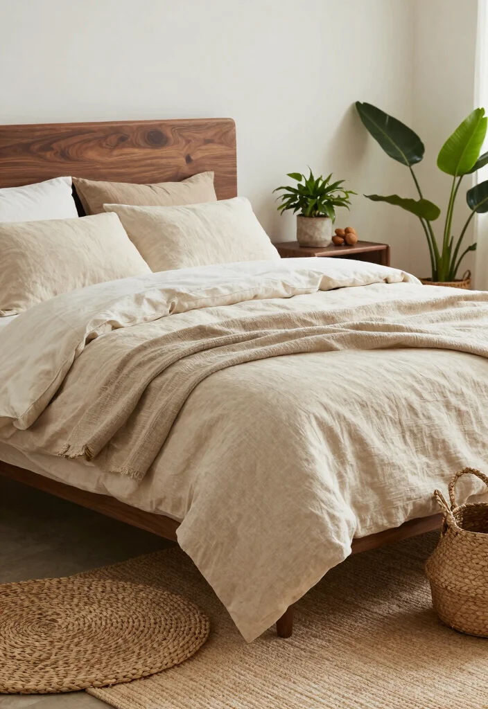 12 Walnut Bedroom Ideas with Warm Rich Tones 6. Incorporate Eco Friendly Materials 0