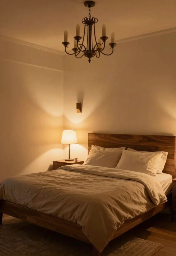 12 Walnut Bedroom Ideas with Warm Rich Tones 8. Focus on Lighting 0