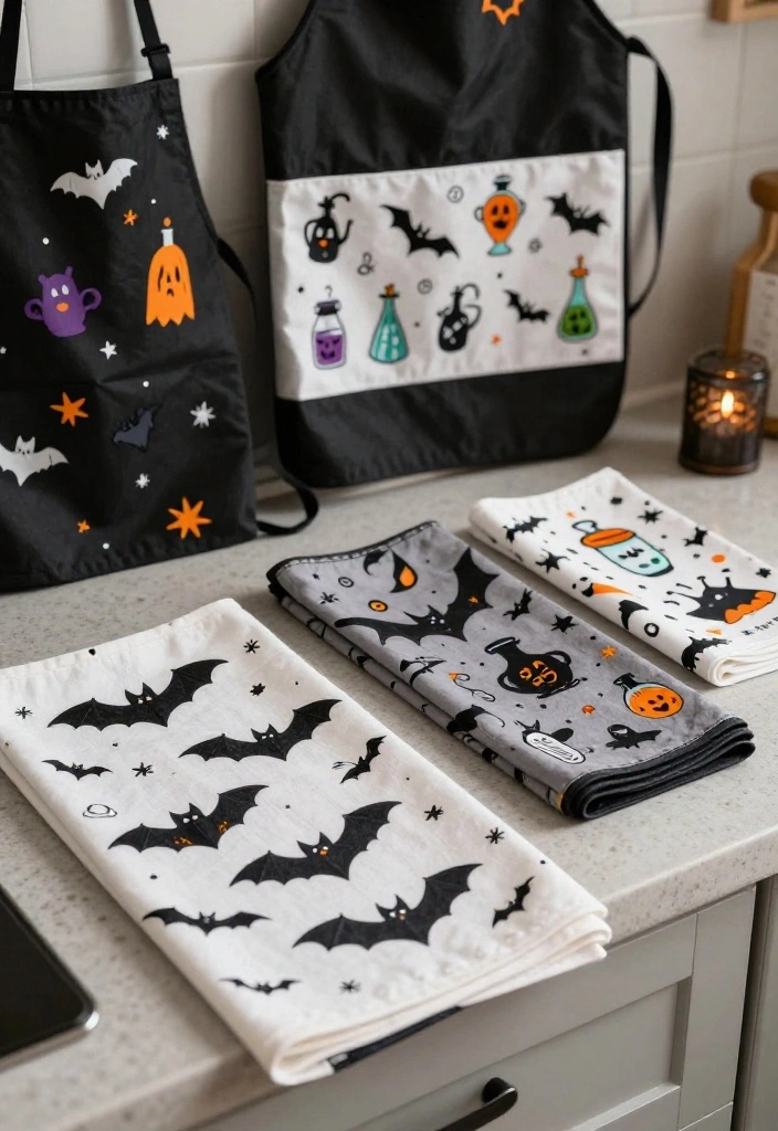 12 Witchy Kitchen Ideas with Dark Moody Vibes 62 12 Witchy Kitchen Ideas with Dark Moody Vibes 12. Spooky Kitchen Linens 0