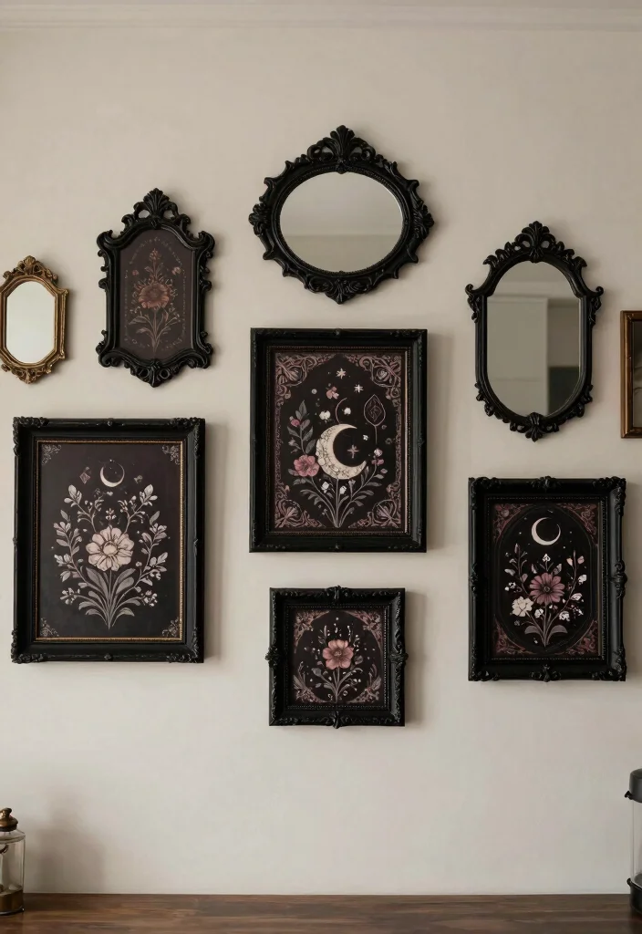 12 Witchy Kitchen Ideas with Dark Moody Vibes 14 12 Witchy Kitchen Ideas with Dark Moody Vibes 4. Gothic Inspired Wall Art 0