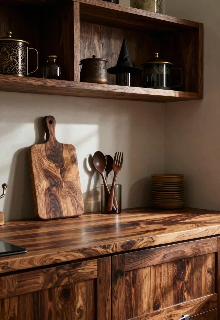 12 Witchy Kitchen Ideas with Dark Moody Vibes 15 12 Witchy Kitchen Ideas with Dark Moody Vibes 5. Dark Wood Accents 0
