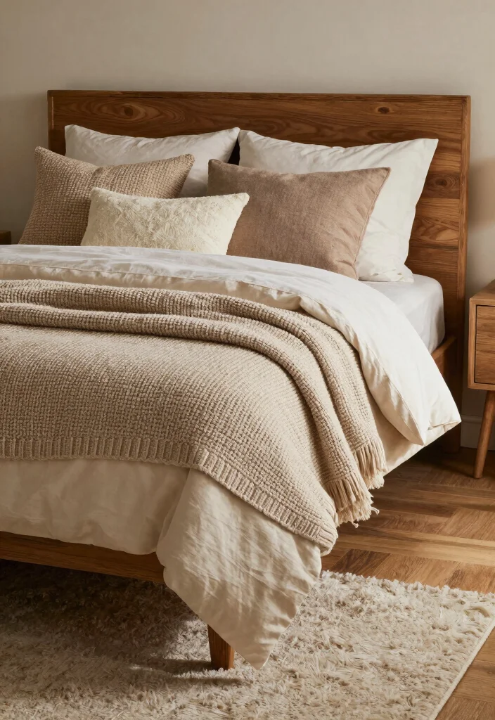 12 Wood Bedroom Ideas for Natural Warm Styling 26 12 Wood Bedroom Ideas for Natural Warm Styling 6. Layered Textures with Wood 0