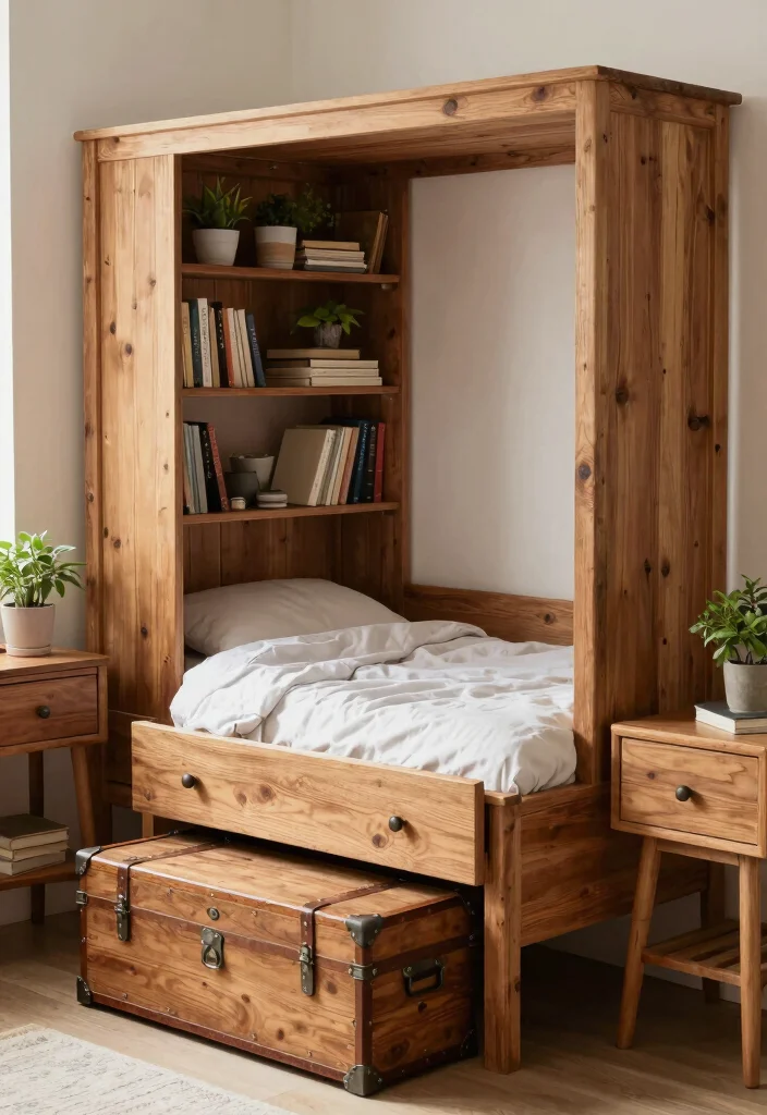 12 Wood Bedroom Ideas for Natural Warm Styling 28 12 Wood Bedroom Ideas for Natural Warm Styling 8. Wooden Furniture with Storage 0