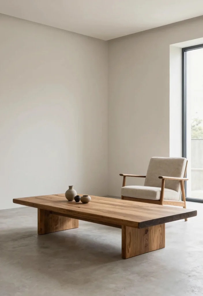 12 Wood Living Room Ideas with Natural Texture 7. Keep It Minimal 0