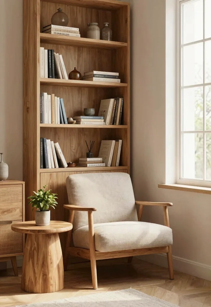 12 Wood Living Room Ideas with Natural Texture 9. Create Nooks with Wood 0