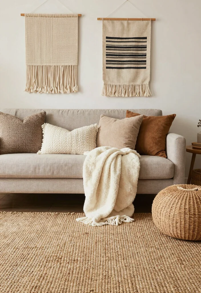 14 Airbnb Living Room Decor Ideas Guests Love 10. Create a Warm Atmosphere with Textures 0