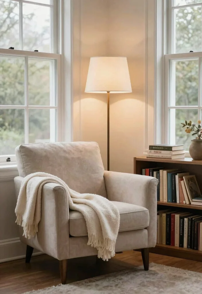 14 Airbnb Living Room Decor Ideas Guests Love 4. Create a Cozy Reading Nook 0