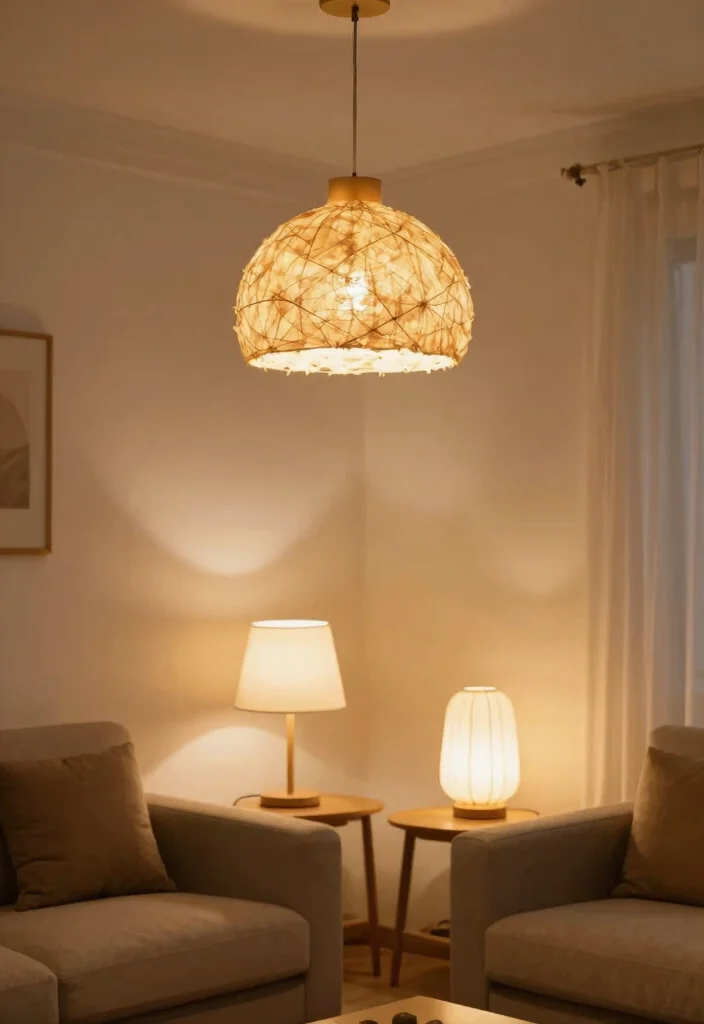 14 Airbnb Living Room Decor Ideas Guests Love 7. Use Sustainable Lighting 0