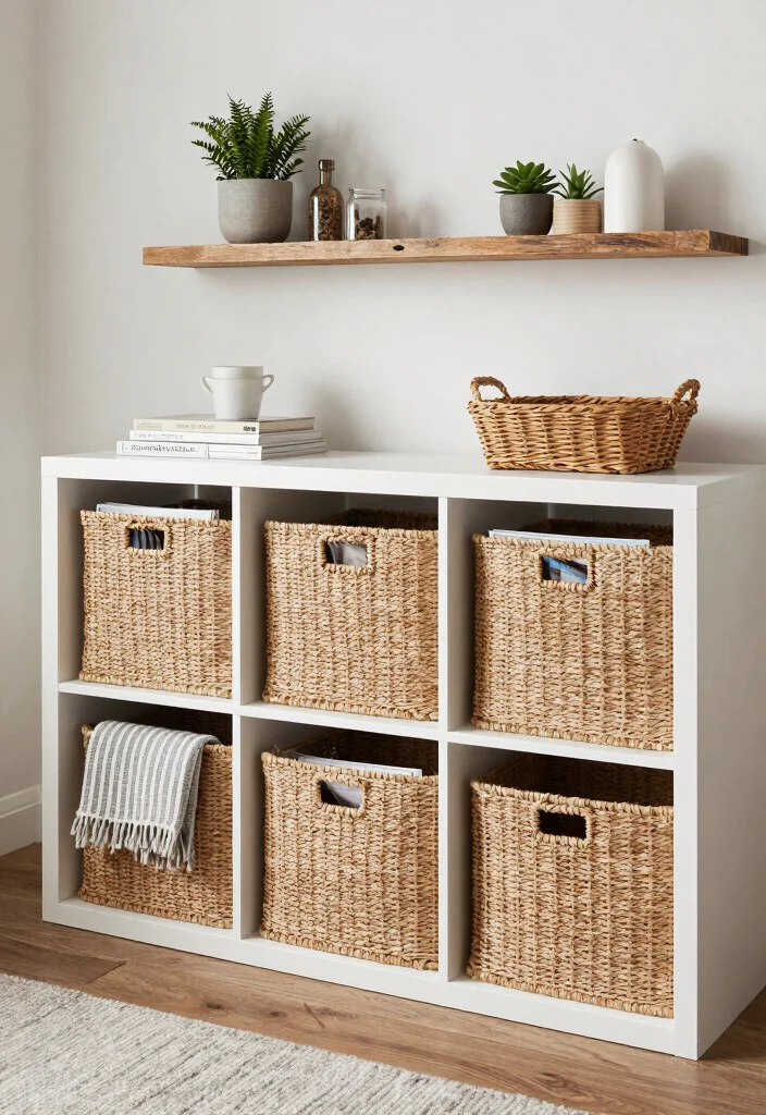 14 Airbnb Living Room Decor Ideas Guests Love 9. Provide Smart Storage Solutions 0