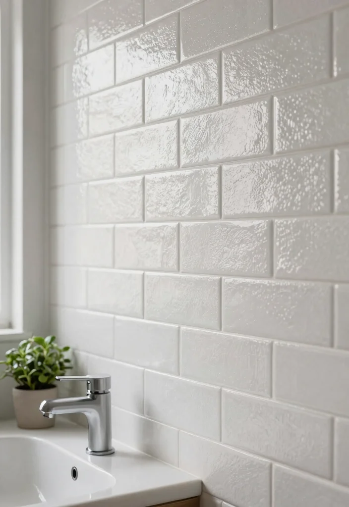 14 Bathroom Mosaic Tile Ideas with Texture and Visual Interest 1. Textured Subway Tile 0