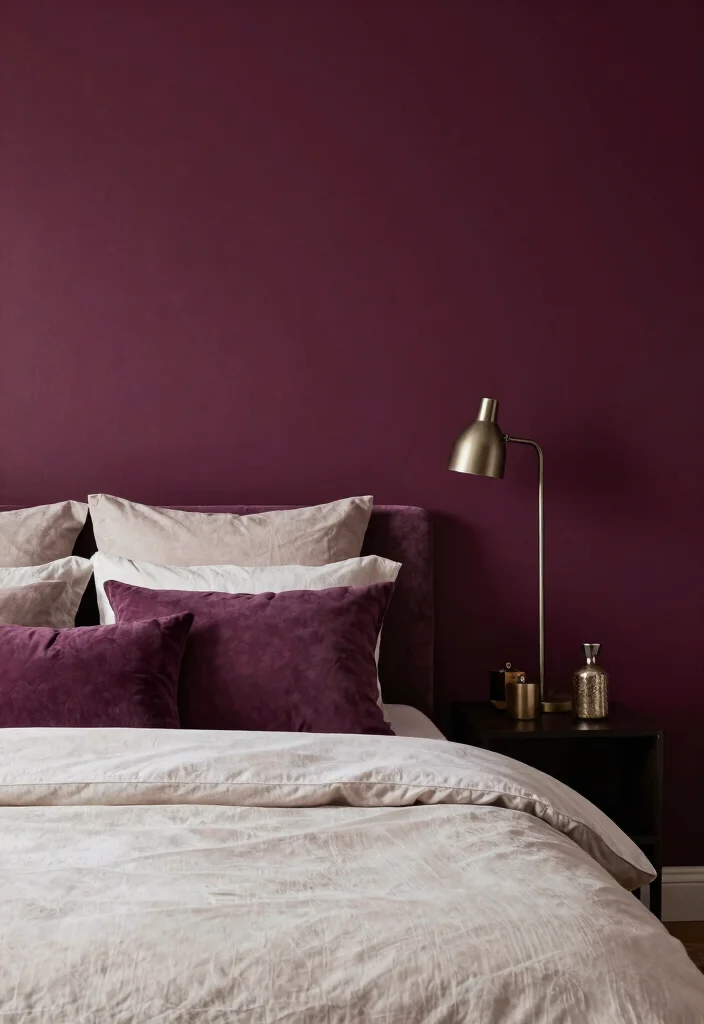 14 Bedroom Paint Ideas to Refresh the Entire Space 13. Bold Aubergine 0