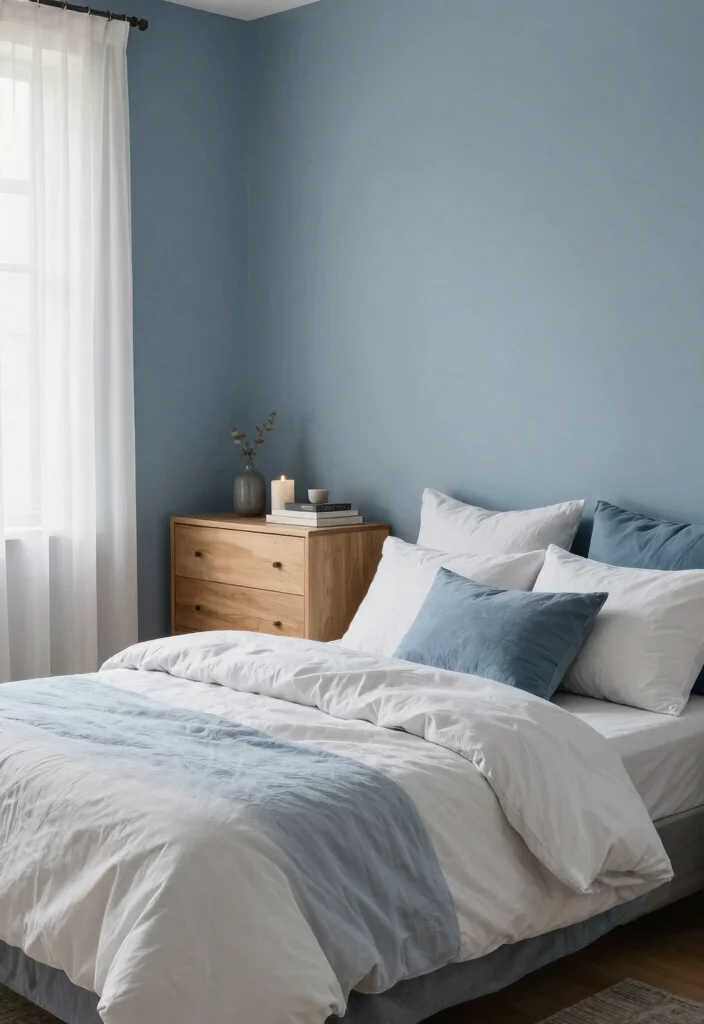 14 Bedroom Paint Ideas to Refresh the Entire Space 3. Dusty Blue 0