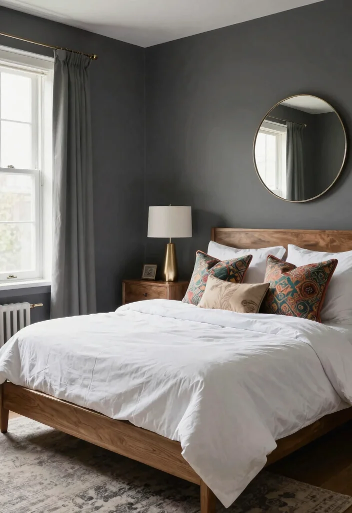14 Bedroom Paint Ideas to Refresh the Entire Space 7. Charcoal Gray 0