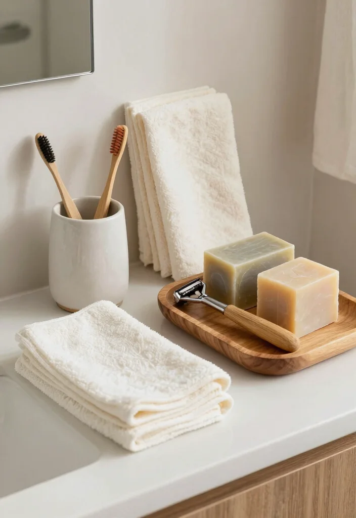 14 Boho Bathroom Decor Ideas with Texture and Warmth 14. Eco Friendly Bath Accessories 0