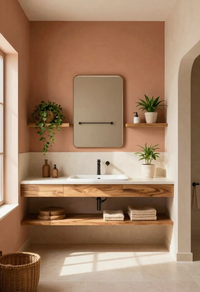 14 Boho Bathroom Decor Ideas with Texture and Warmth 7. Earthy Color Palettes 0