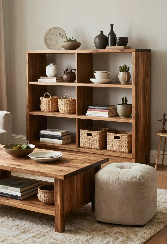 14 Country Living Room Decorating Ideas with Cozy Charm 62 14 Country Living Room Decorating Ideas with Cozy Charm 12. Functional but Stylish Storage 0