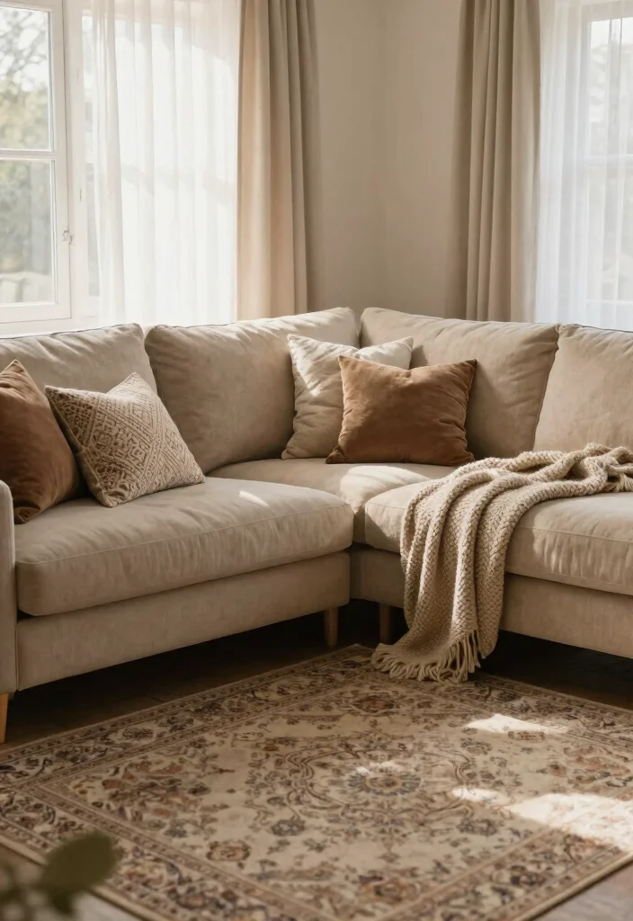 14 Country Living Room Decorating Ideas with Cozy Charm 12 14 Country Living Room Decorating Ideas with Cozy Charm 2. Soft Fabrics for Cozy Comfort 0