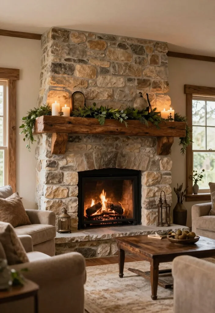 14 Country Living Room Decorating Ideas with Cozy Charm 56 14 Country Living Room Decorating Ideas with Cozy Charm 6. Cozy Fireplaces as Focal Points 0