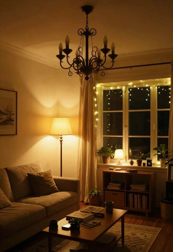 14 Country Living Room Decorating Ideas with Cozy Charm 57 14 Country Living Room Decorating Ideas with Cozy Charm 7. Layered Lighting for Ambiance 0