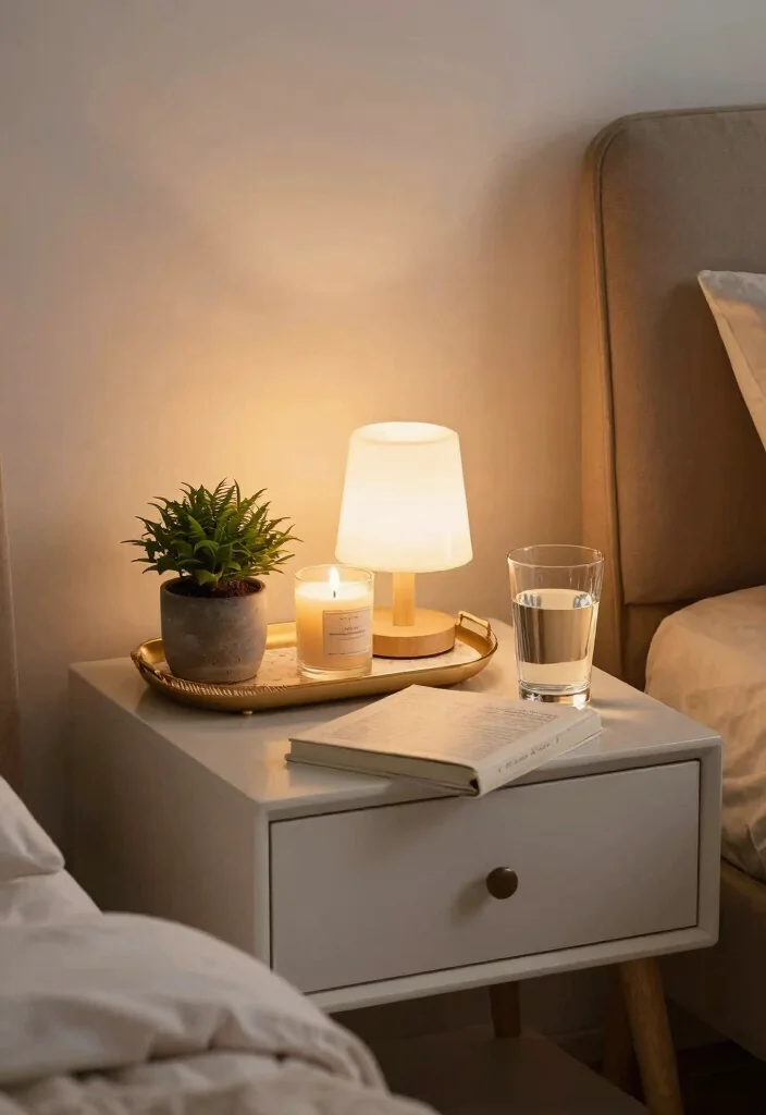14 Cozy Aesthetic Bedroom Ideas with Soft Layers 13. A Bedside Sanctuary 0