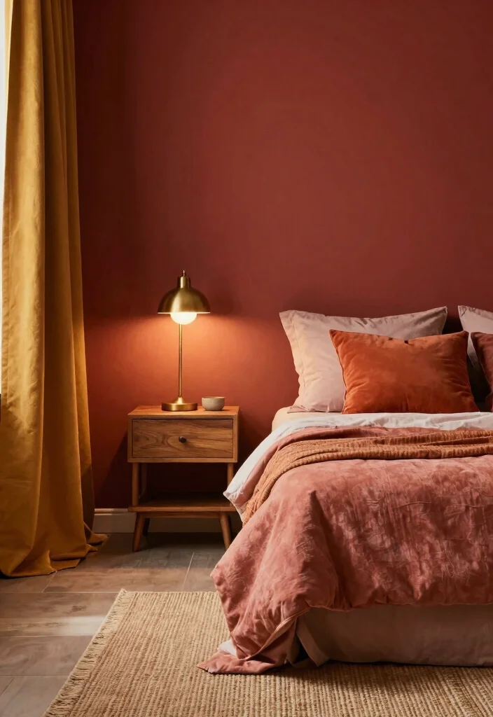 14 Cozy Aesthetic Bedroom Ideas with Soft Layers 2. Warm Color Palettes 0