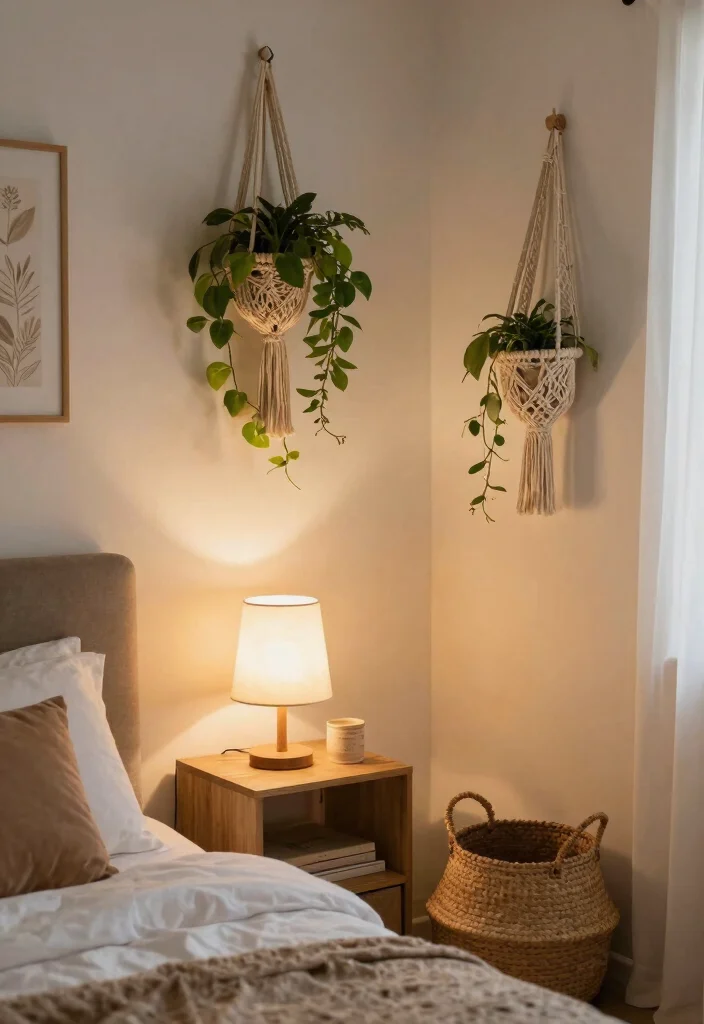 14 Cozy Aesthetic Bedroom Ideas with Soft Layers 3. Eclectic Accessories 0