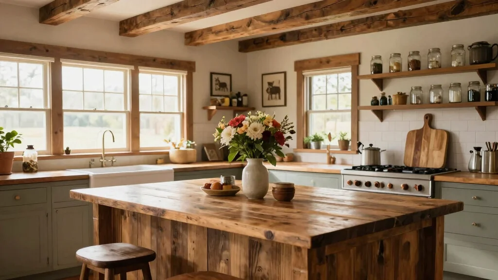 14 Farmhouse Kitchen Island Ideas with Rustic Charm