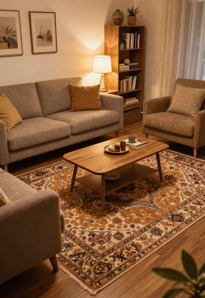 14 Living Room Ideas for Small Spaces That Work 8. Use of Rugs to Define Spaces 0