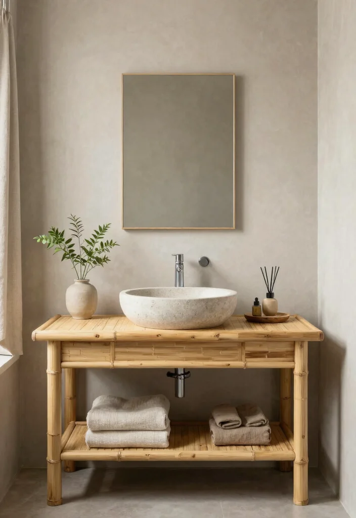14 Luxury Bathroom Vanity Ideas for a High End Finish 3. Minimalist Zen Design 0
